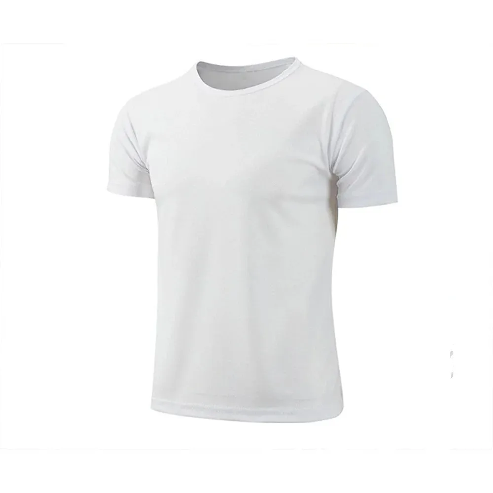 2024 New Men Solid color T-shirt men Sporting Casual Tee Shirt Male Gym Running Black Quick dry T-shirt Fitness Sports