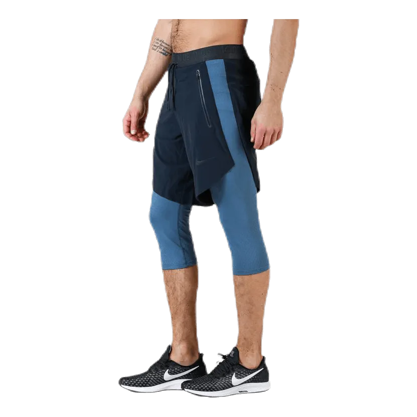 2in1 3QTR Short Teck Pack Blue/Black