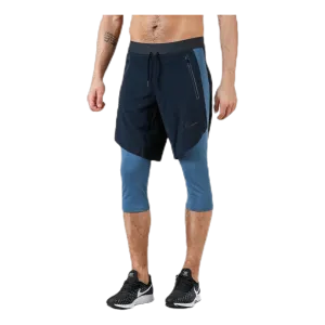 2in1 3QTR Short Teck Pack Blue/Black