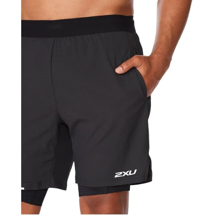 2XU MR6536B Aero 2-in-1 7" Shorts