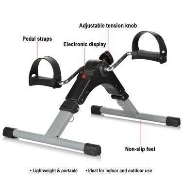 Arm & Leg Pedal Exerciser Variable Resistance with LCD Display