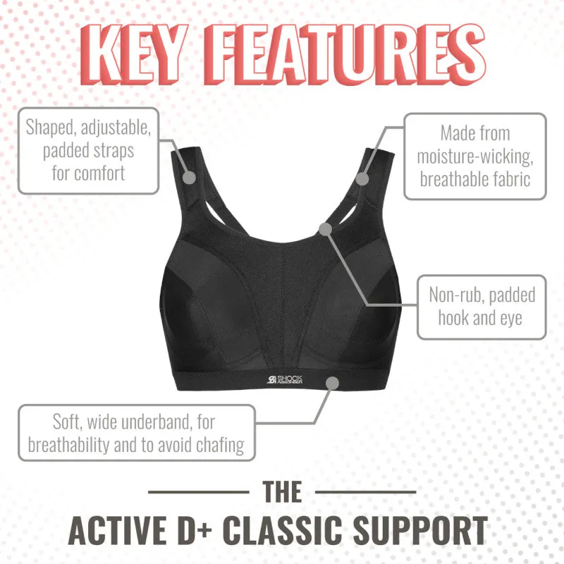 D  Max Support Sports Bra Black - Shock Absorber