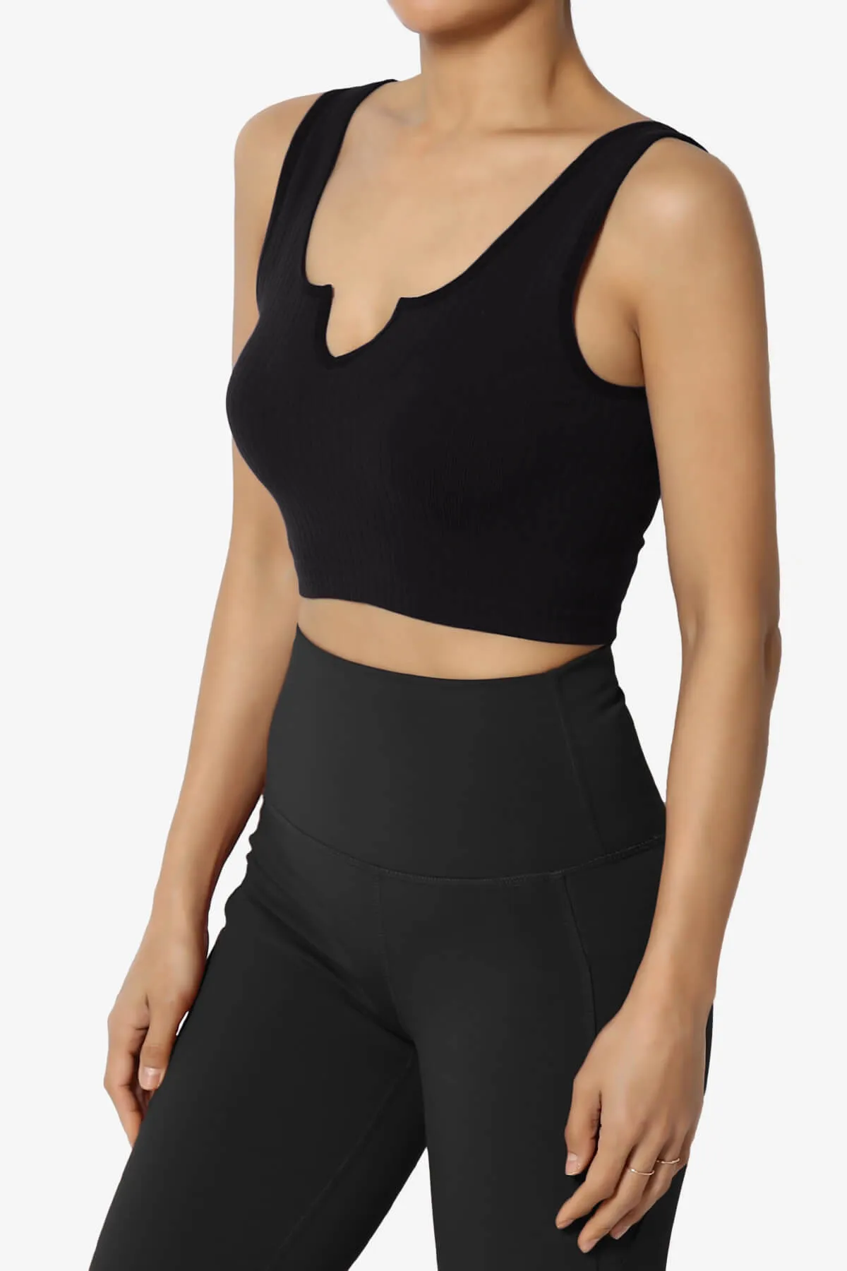 Effie Scoop Neck Ribbed Seamless Crop Tank Top