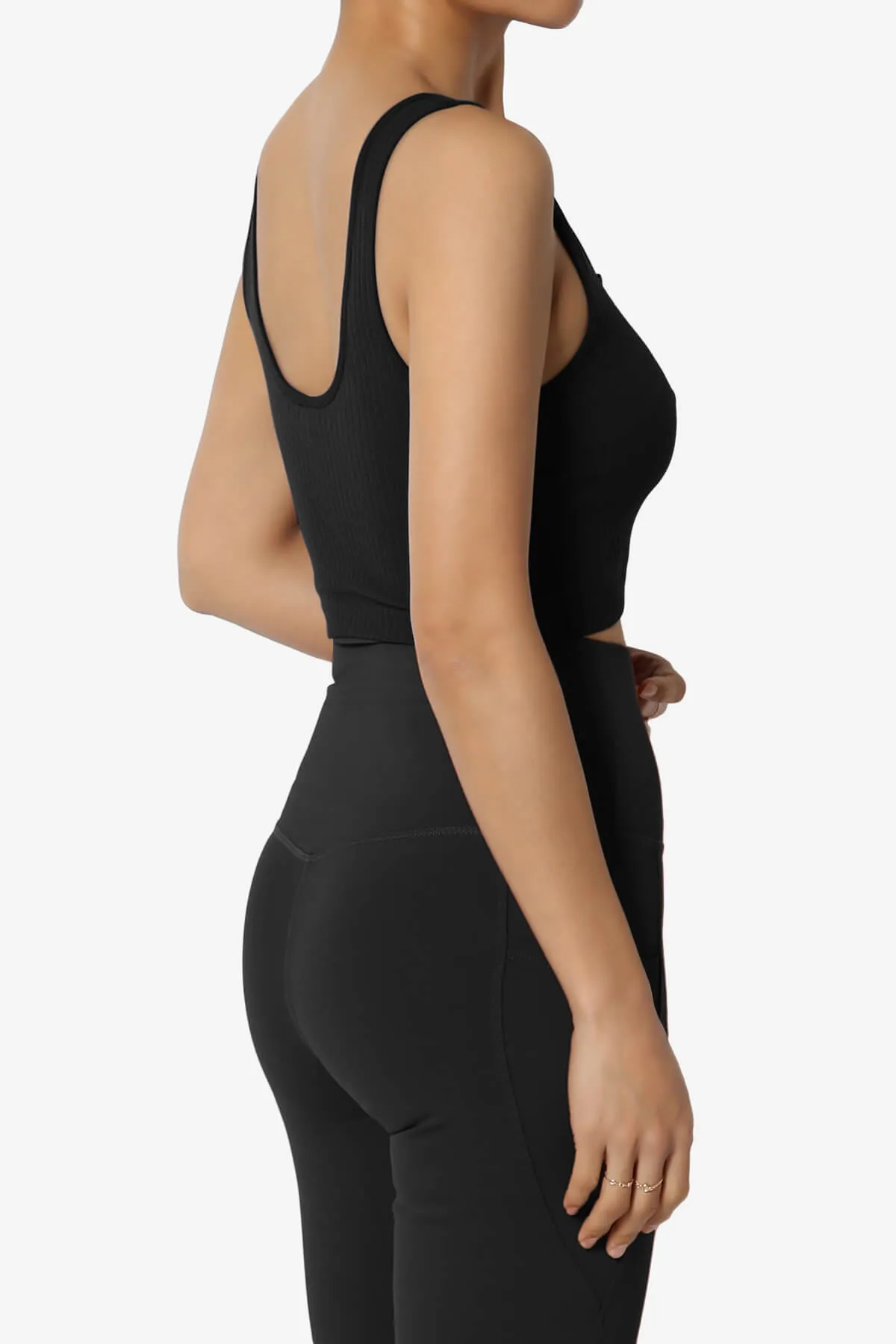 Effie Scoop Neck Ribbed Seamless Crop Tank Top