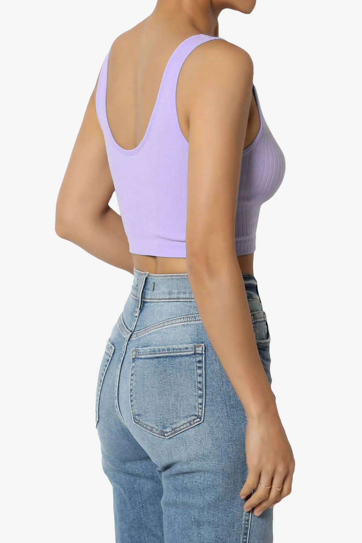 Effie Scoop Neck Ribbed Seamless Crop Tank Top