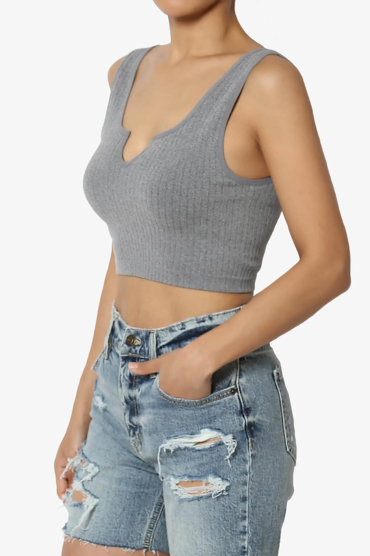 Effie Scoop Neck Ribbed Seamless Crop Tank Top
