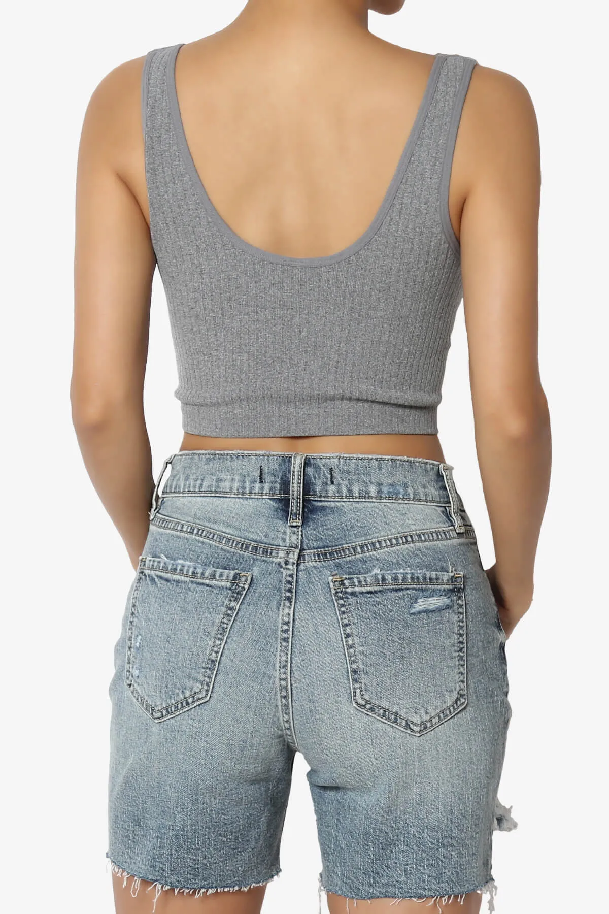 Effie Scoop Neck Ribbed Seamless Crop Tank Top