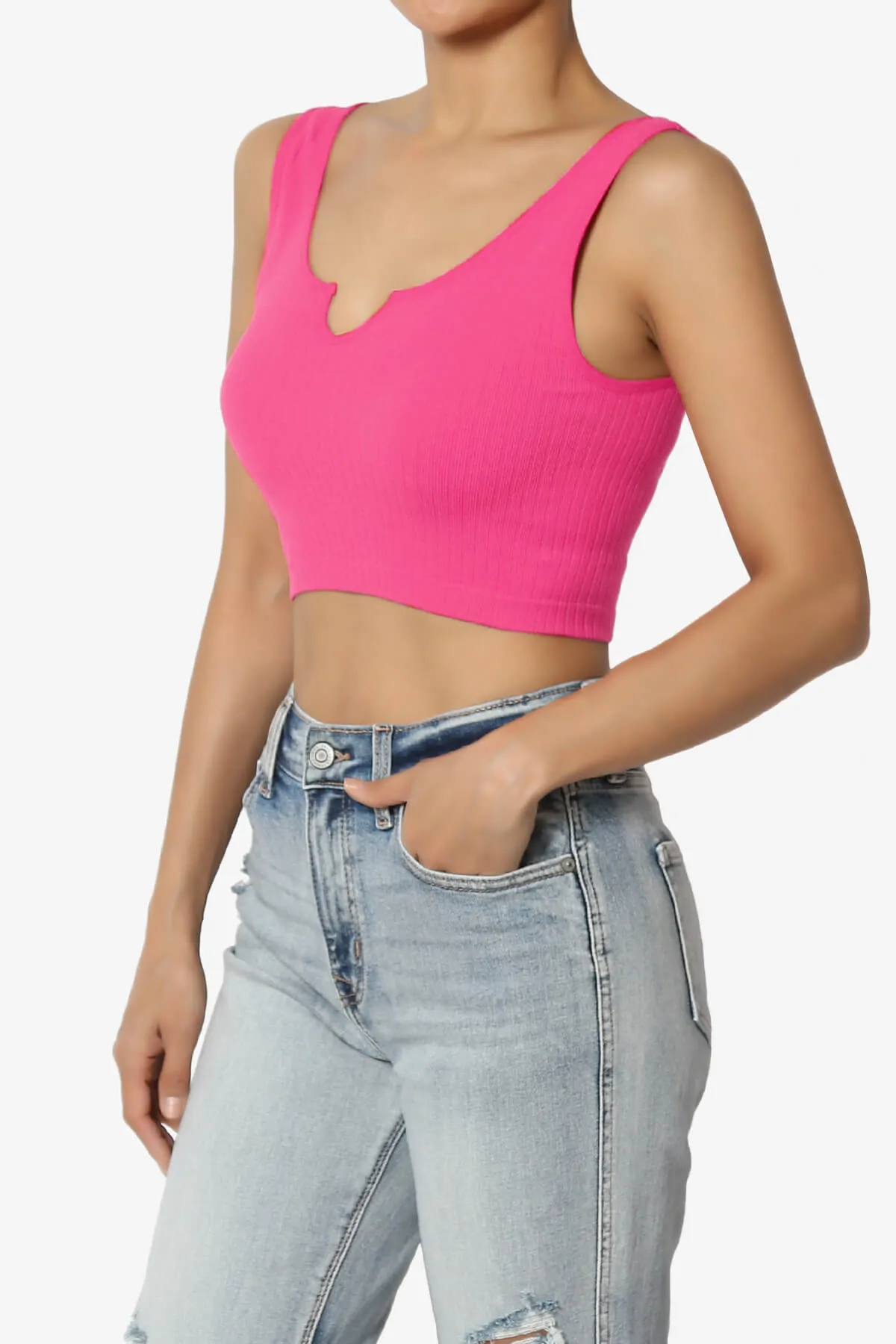 Effie Scoop Neck Ribbed Seamless Crop Tank Top