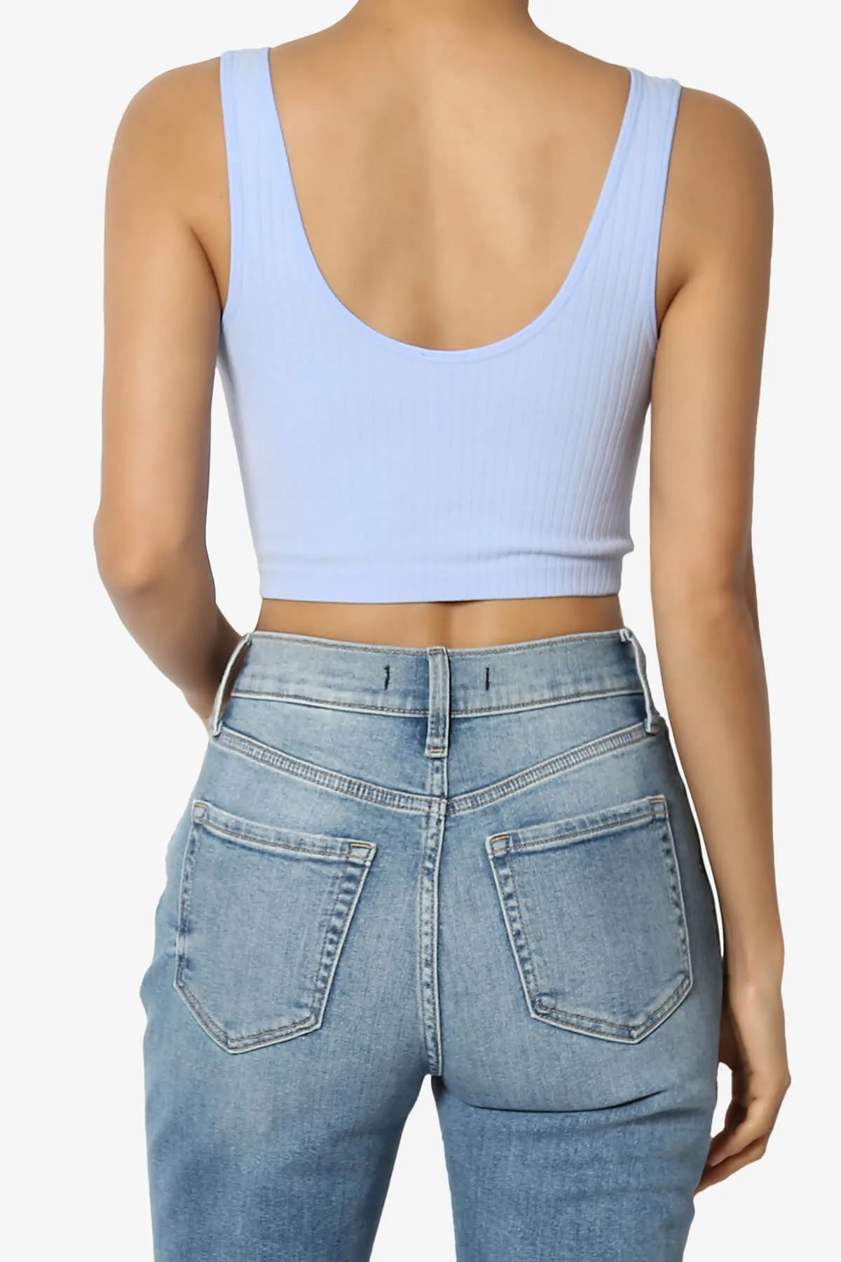 Effie Scoop Neck Ribbed Seamless Crop Tank Top