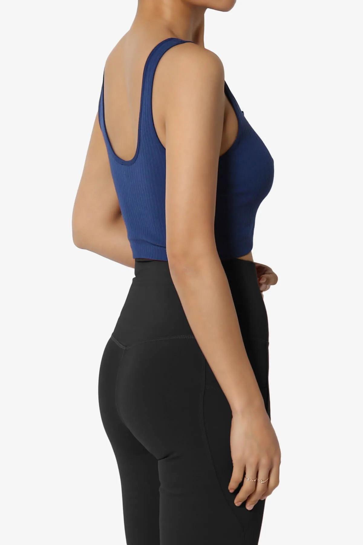 Effie Scoop Neck Ribbed Seamless Crop Tank Top