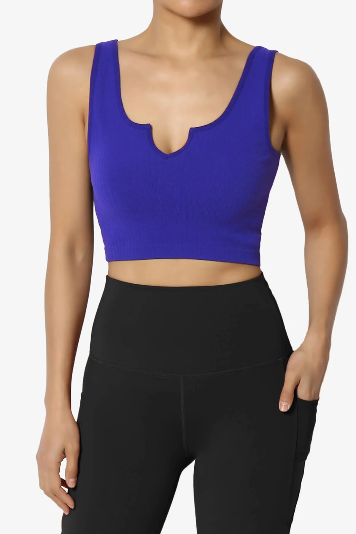 Effie Scoop Neck Ribbed Seamless Crop Tank Top