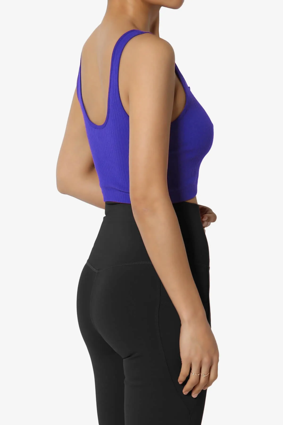 Effie Scoop Neck Ribbed Seamless Crop Tank Top