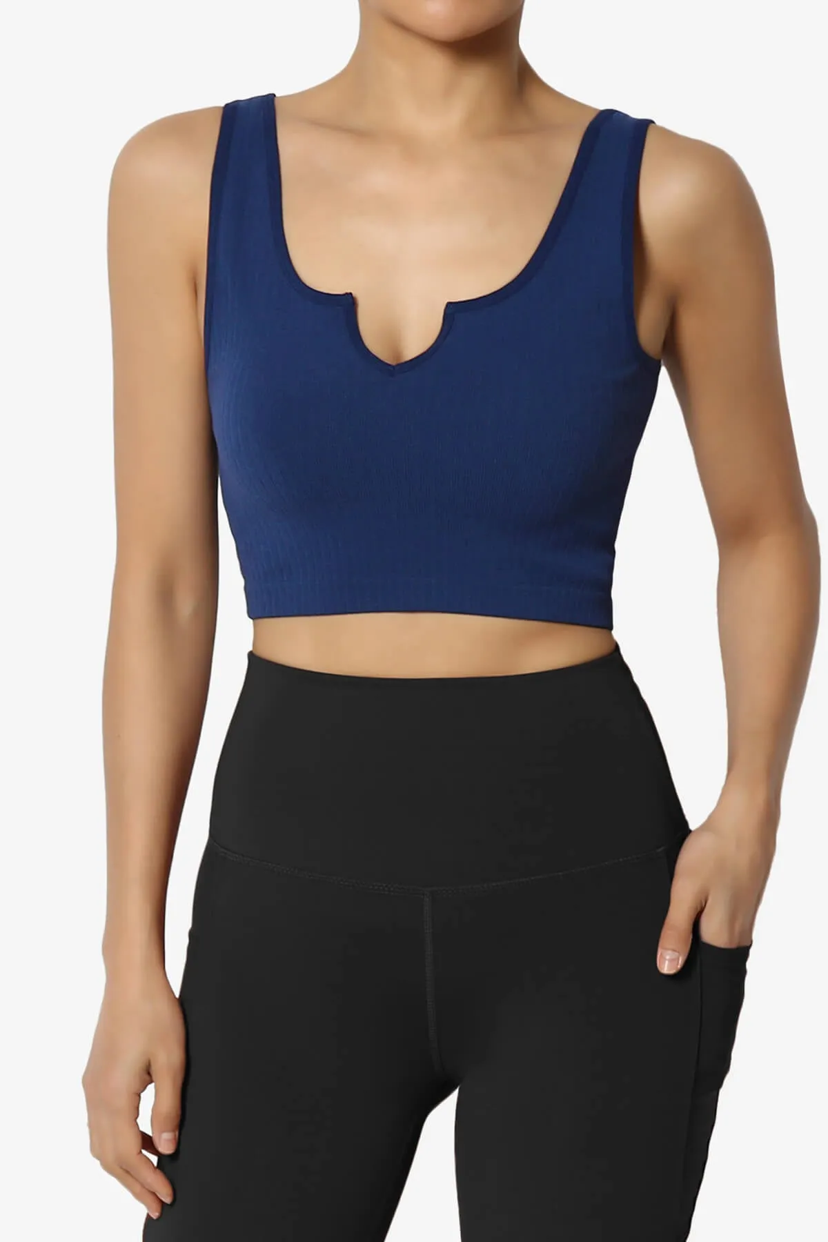 Effie Scoop Neck Ribbed Seamless Crop Tank Top