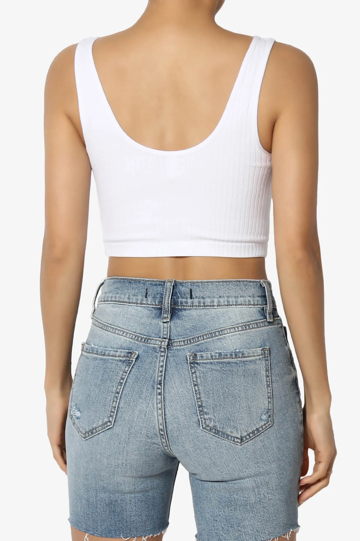 Effie Scoop Neck Ribbed Seamless Crop Tank Top