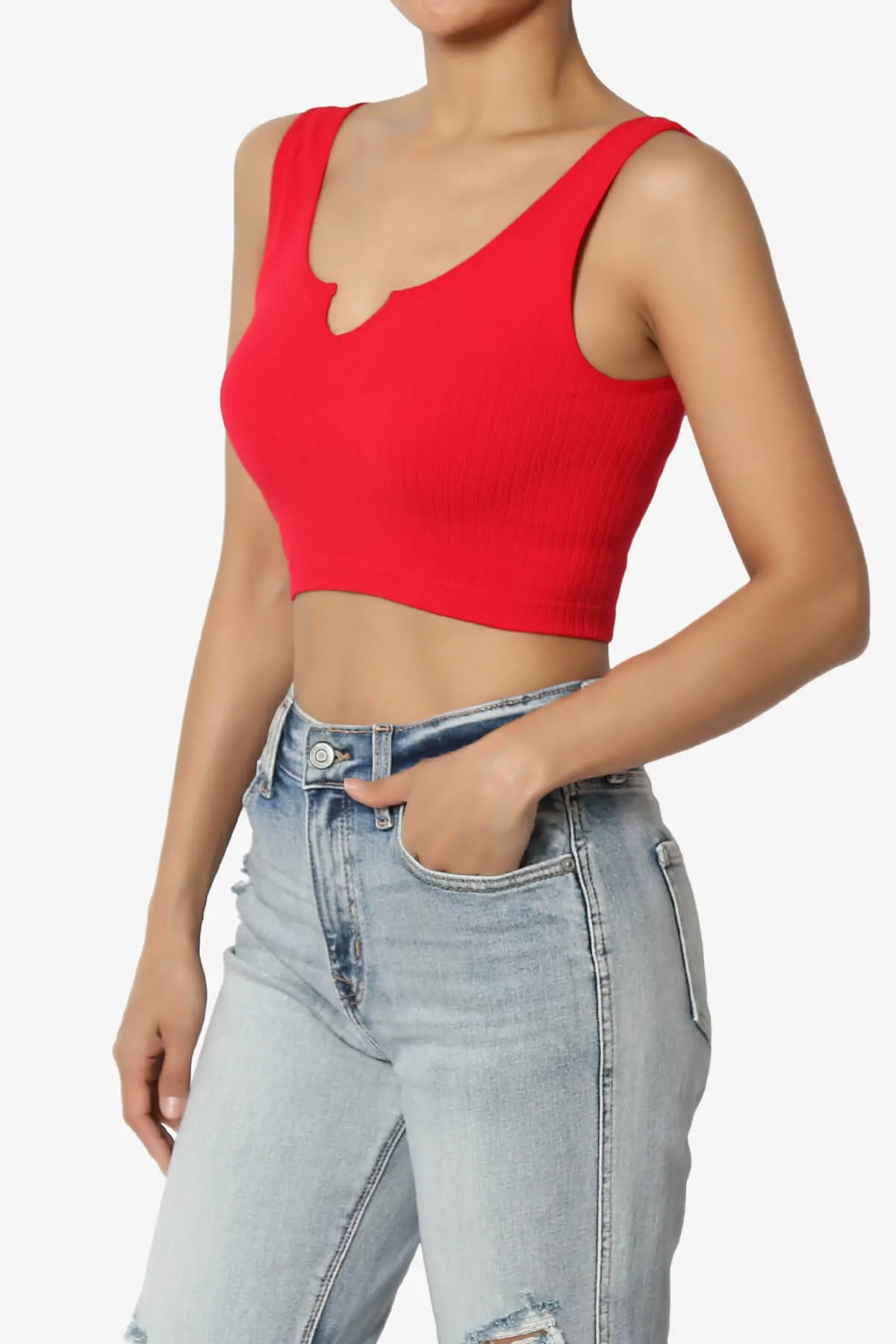 Effie Scoop Neck Ribbed Seamless Crop Tank Top