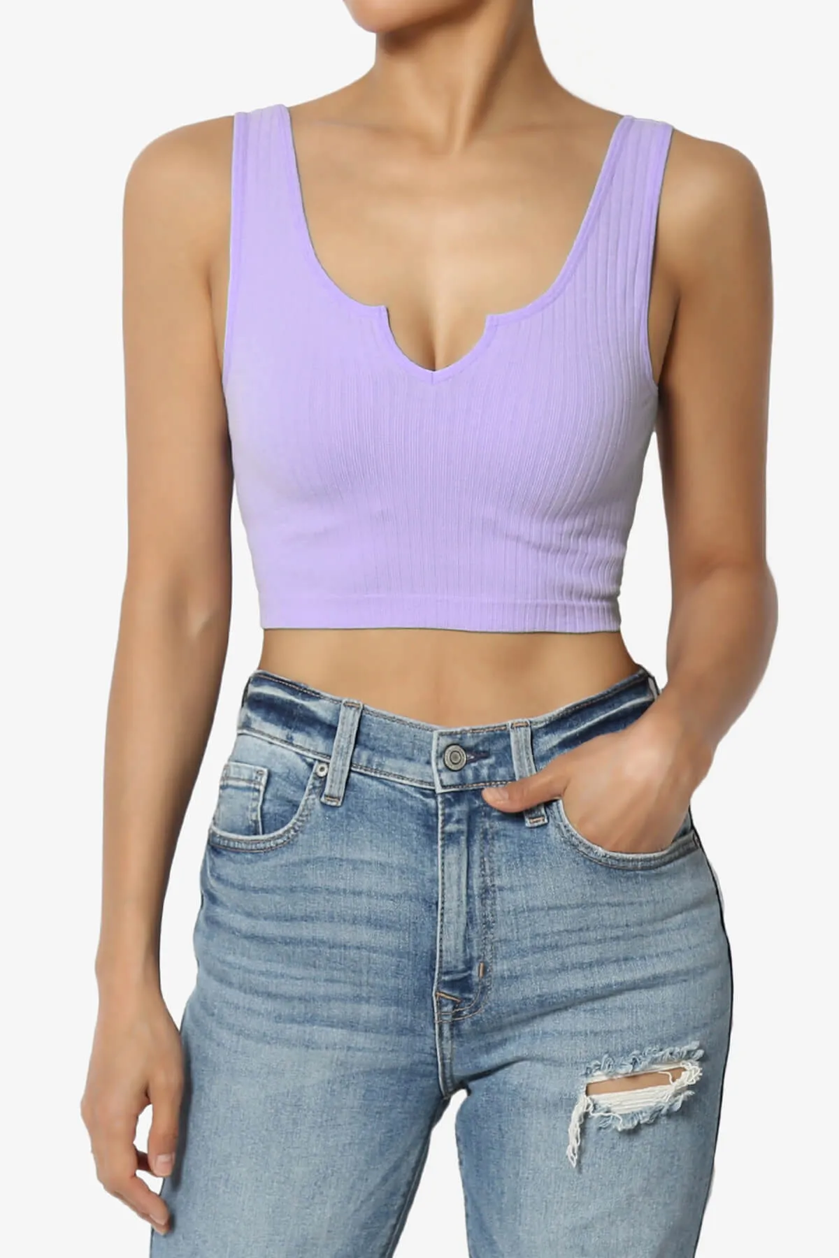Effie Scoop Neck Ribbed Seamless Crop Tank Top
