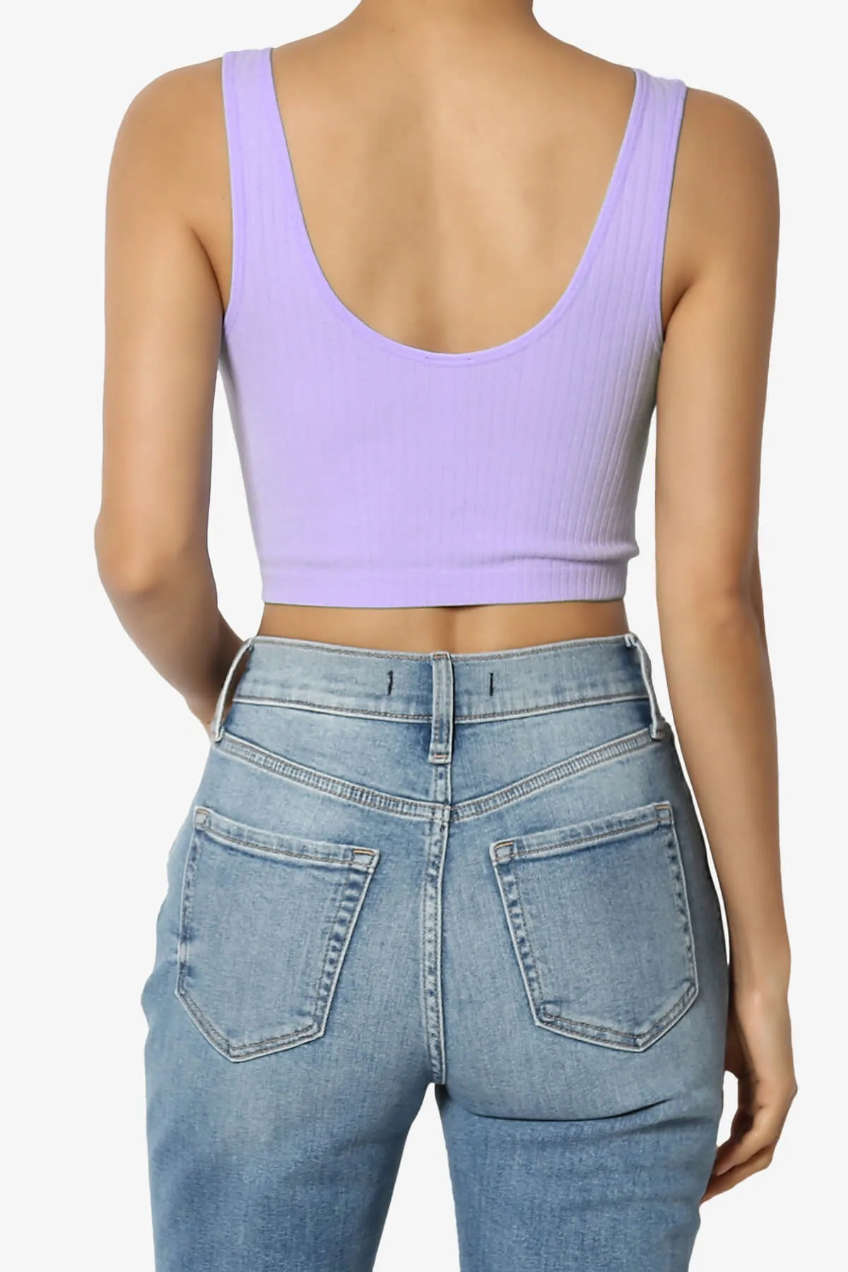 Effie Scoop Neck Ribbed Seamless Crop Tank Top