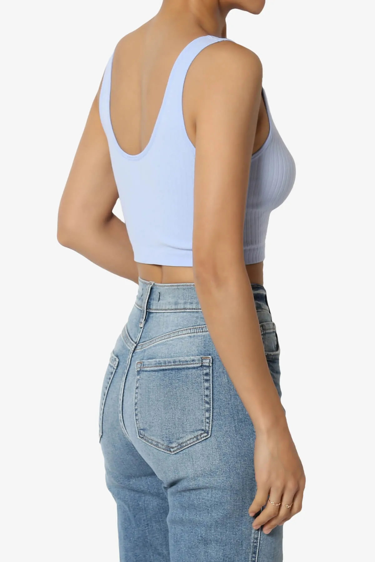 Effie Scoop Neck Ribbed Seamless Crop Tank Top