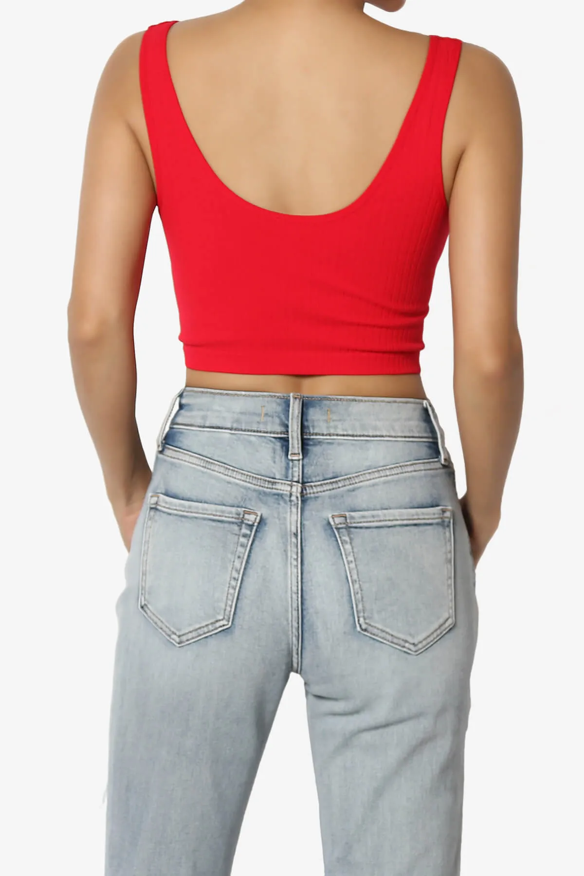 Effie Scoop Neck Ribbed Seamless Crop Tank Top