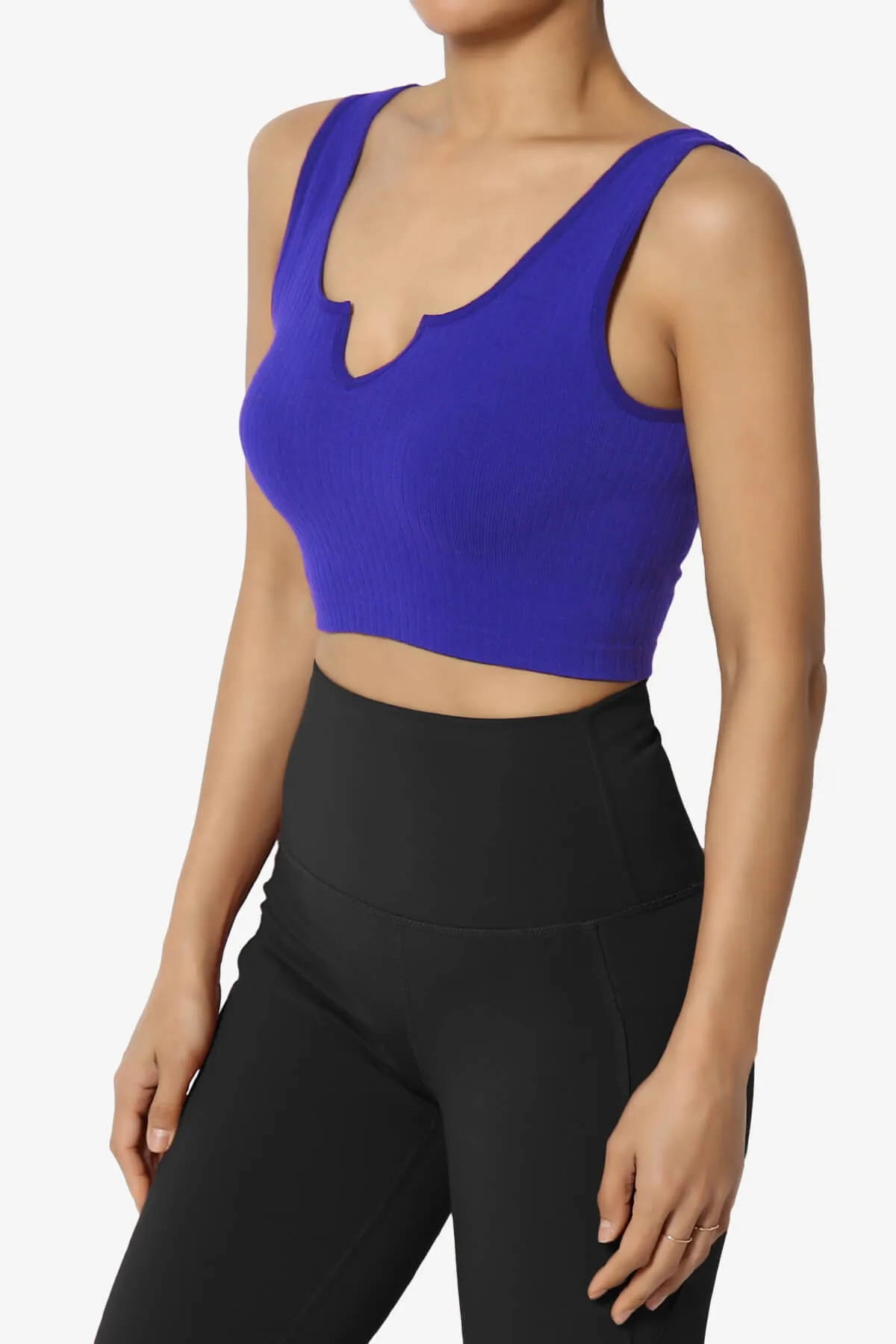 Effie Scoop Neck Ribbed Seamless Crop Tank Top