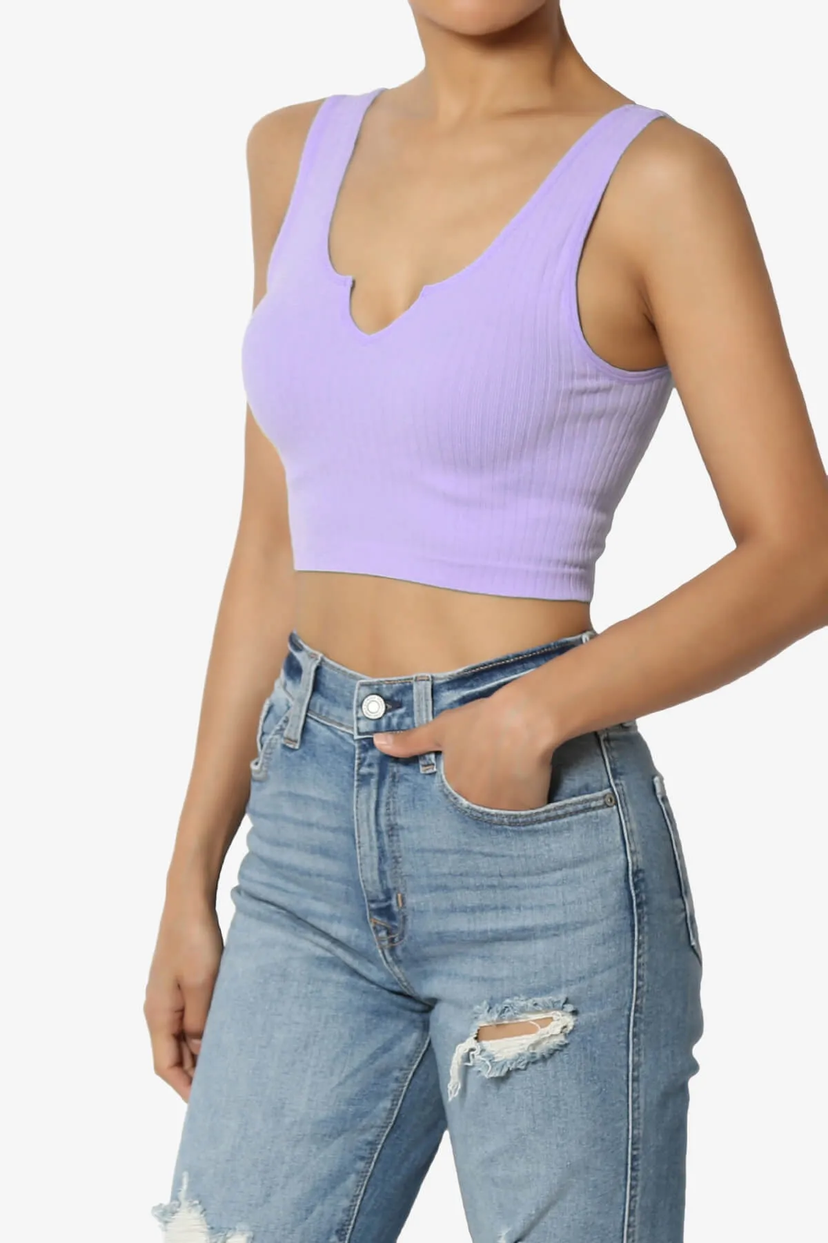 Effie Scoop Neck Ribbed Seamless Crop Tank Top