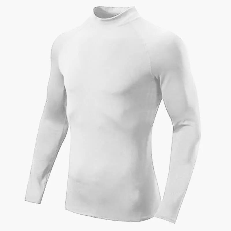 Gym Quick Dry Long Sleeves Shirt / Male Sports Turtleneck - SF0646