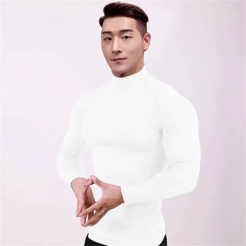 Gym Quick Dry Long Sleeves Shirt / Male Sports Turtleneck - SF0646