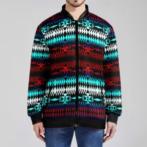 In Between Two Worlds Zippered Collared Lightweight Jacket