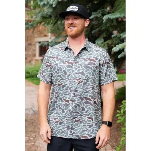 Men's Burlebo Performance Button Up PBU-RDC-SS