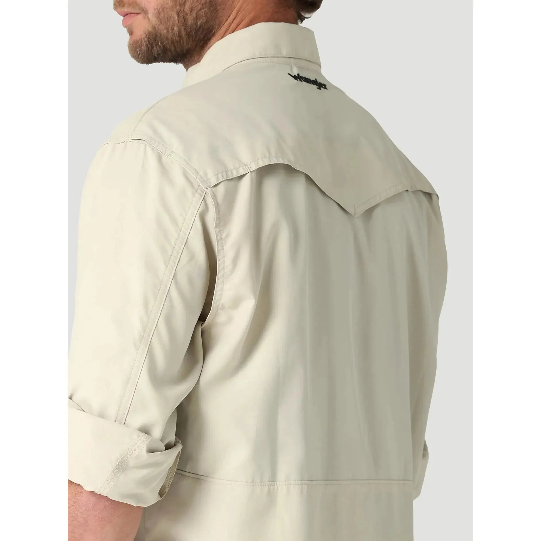 Men's Wrangler Performance Snap Long Sleeve Solid Shirt 112323768