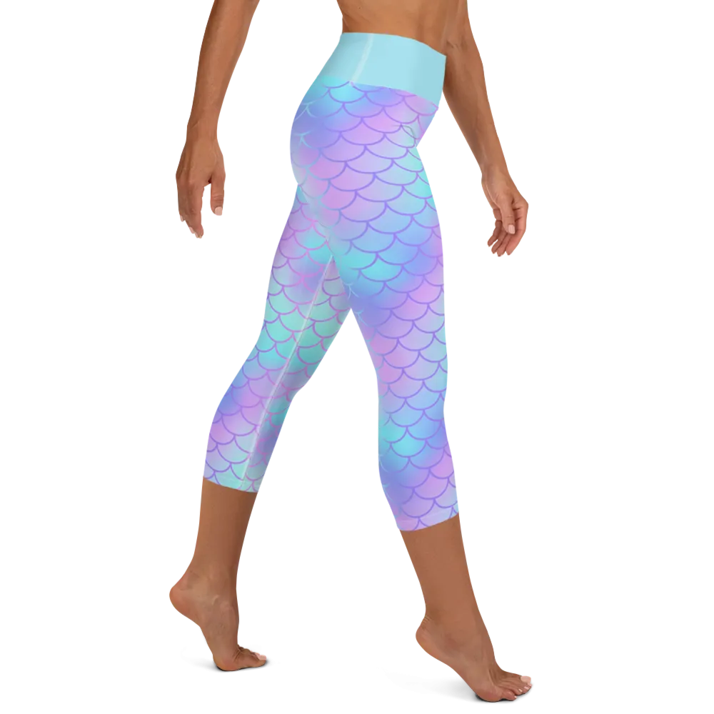 Mermaid Scale Capri Leggings