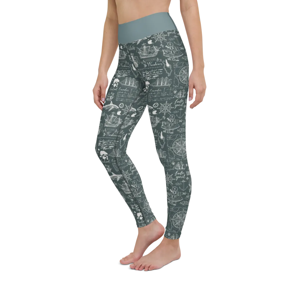 Nautical Design Yoga Leggings