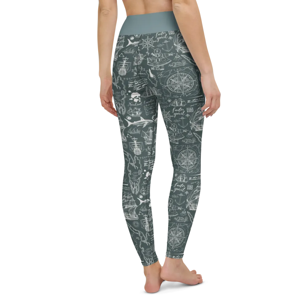 Nautical Design Yoga Leggings