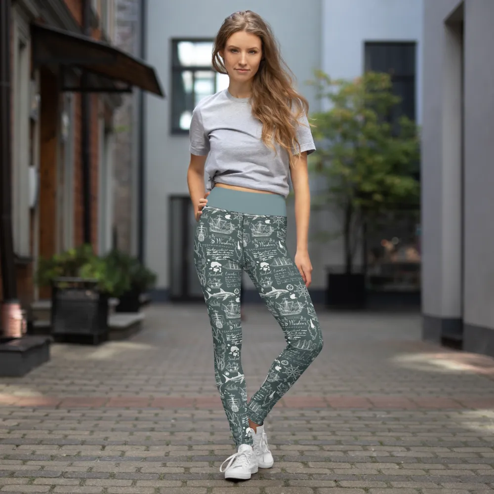 Nautical Design Yoga Leggings
