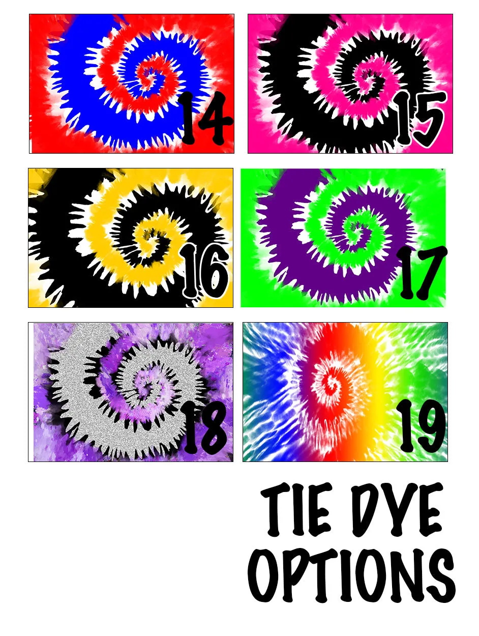 Personalized Paw Print Knee High Socks - Tie Dye Background