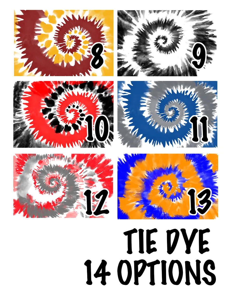 Personalized Paw Print Knee High Socks - Tie Dye Background
