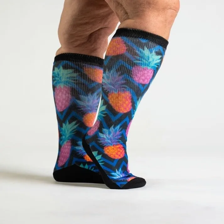 Pineapple Party EasyStretch™ Diabetic Socks