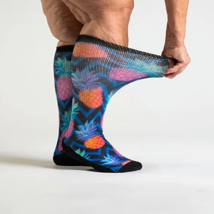 Pineapple Party EasyStretch™ Diabetic Socks