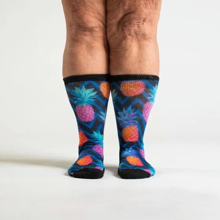 Pineapple Party EasyStretch™ Diabetic Socks