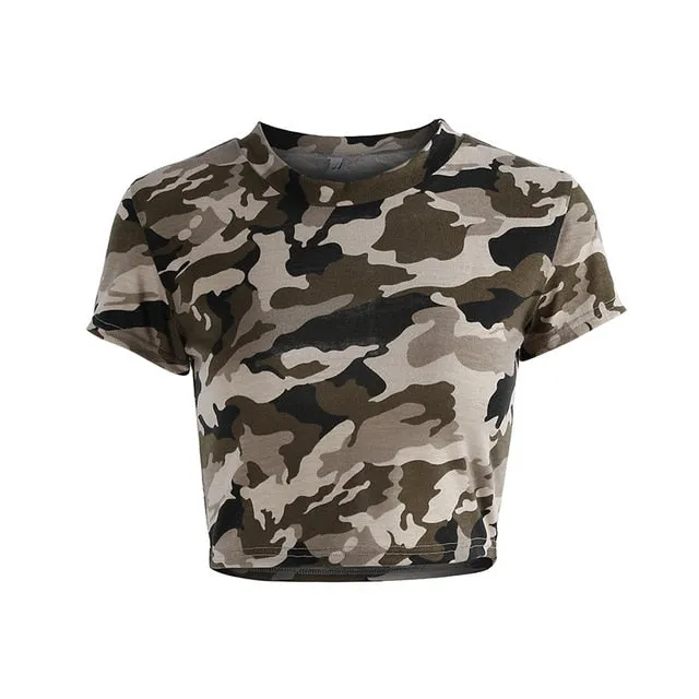 SALSPOR Sport Shirt Yoga Women Camouflage Back Hollow Out Sports Crop Top Running Sports Fitness Women T-shirt Gym Tank Top