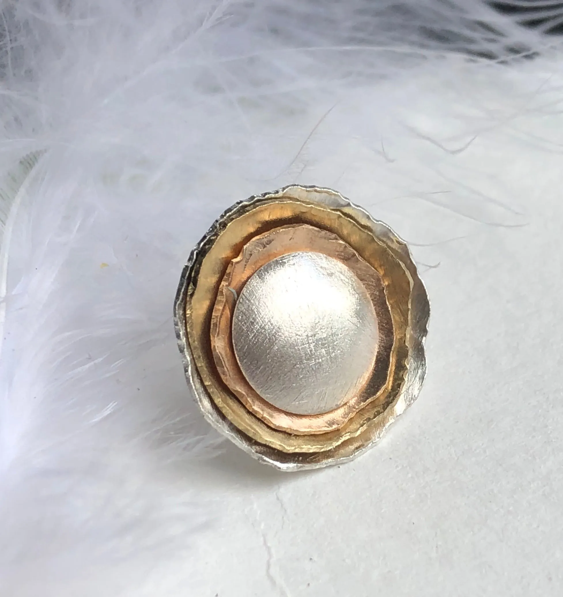 Silver Disc Stud Earrings