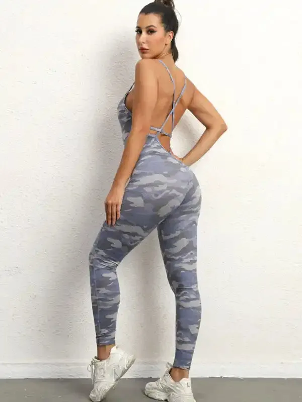 Women’s sexy backless yoga fitness jumpsuit