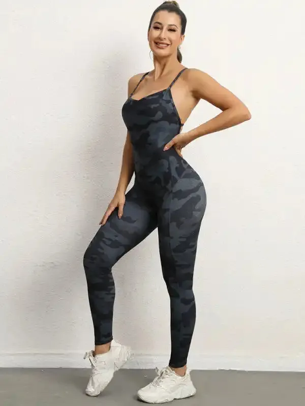 Women’s sexy backless yoga fitness jumpsuit