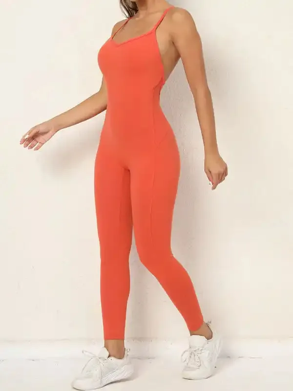 Women’s sexy backless yoga fitness jumpsuit