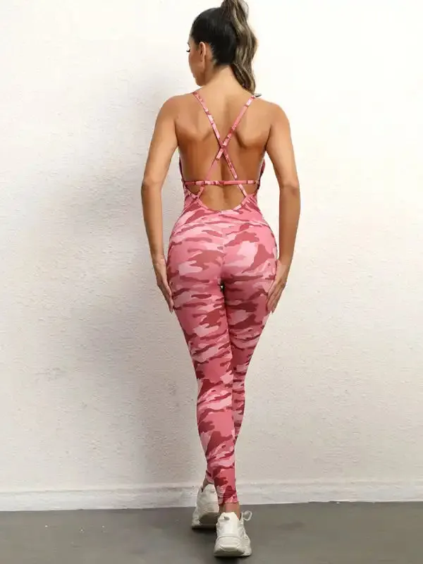Women’s sexy backless yoga fitness jumpsuit