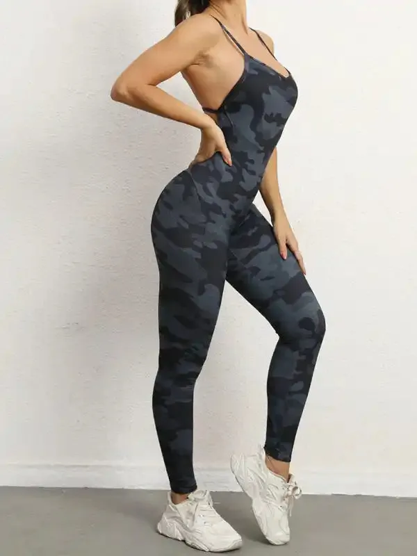 Women’s sexy backless yoga fitness jumpsuit
