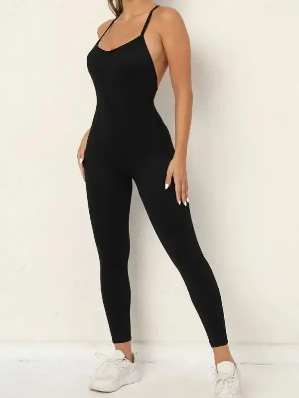 Women’s sexy backless yoga fitness jumpsuit