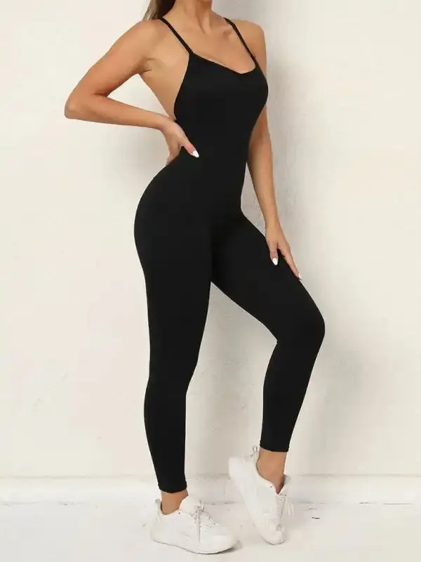 Women’s sexy backless yoga fitness jumpsuit
