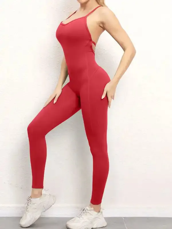 Women’s sexy backless yoga fitness jumpsuit