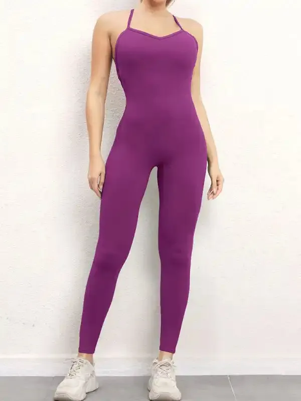 Women’s sexy backless yoga fitness jumpsuit